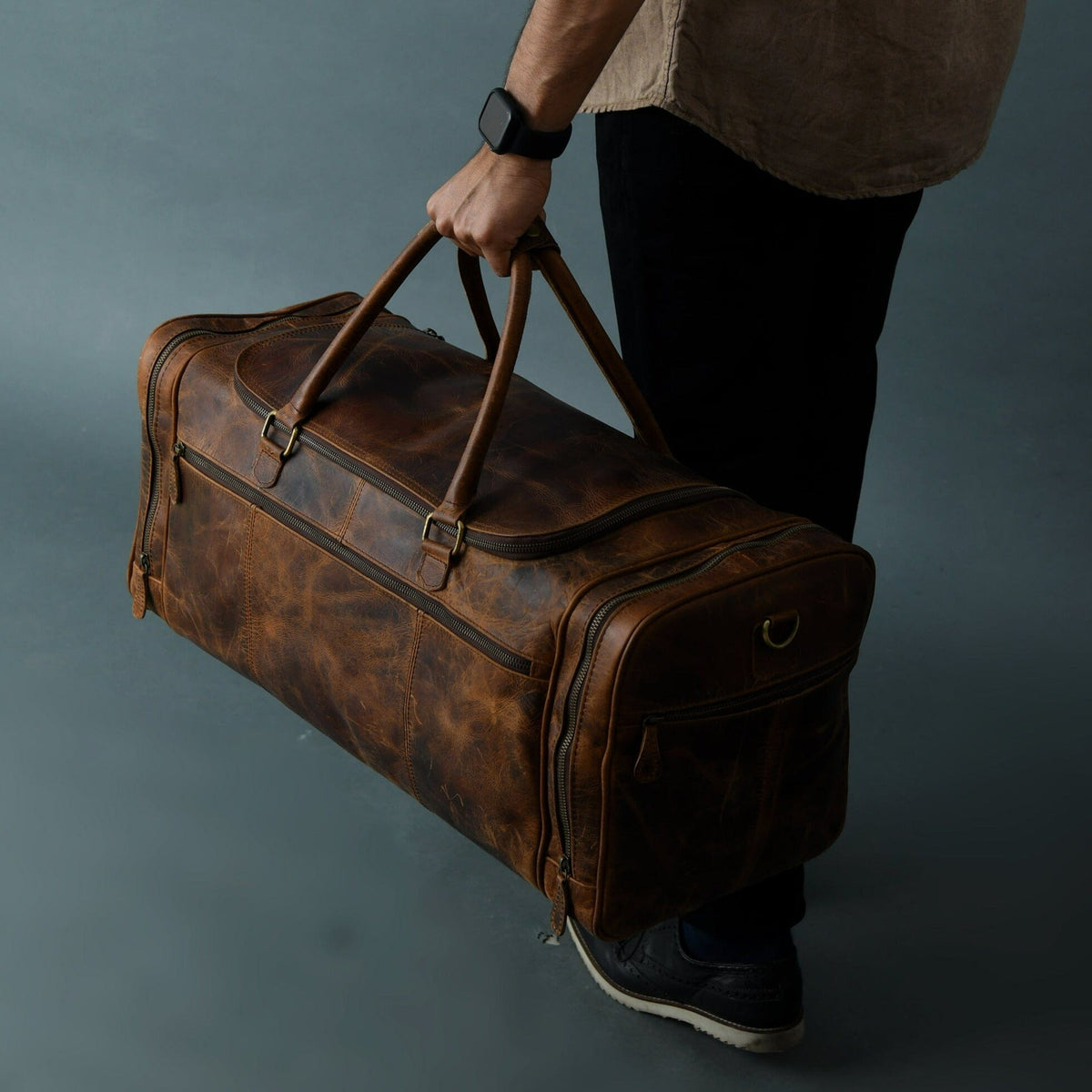 The Cohen Leather Weekender, view 2