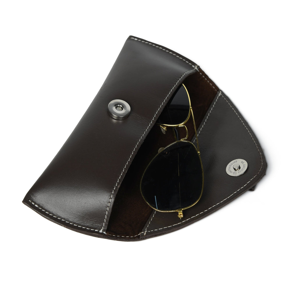 Brown Guard Sunglass Case by Classy Leather Bags, view 2