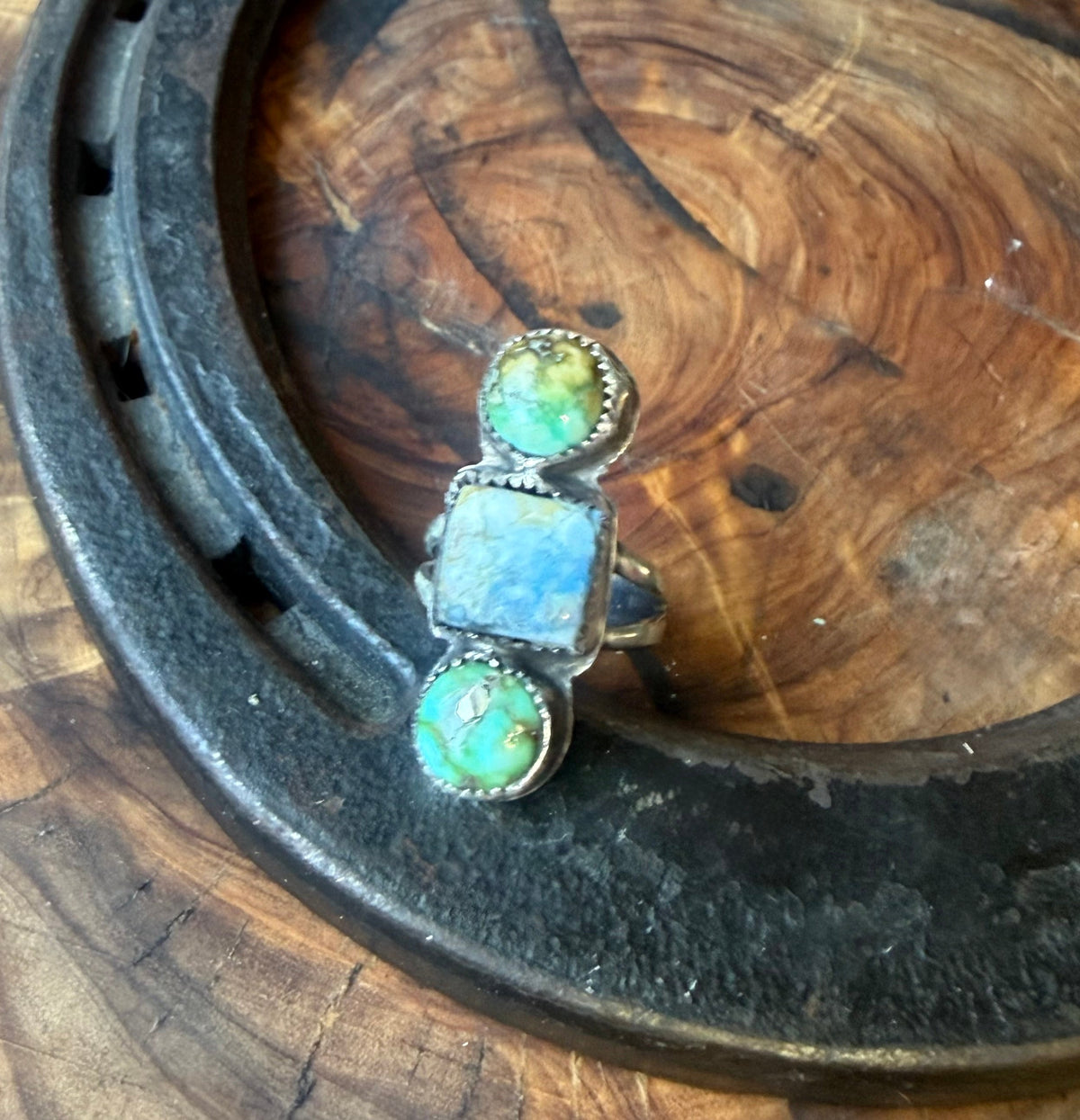 The Golden Hills Three-Stone Ring, view 3