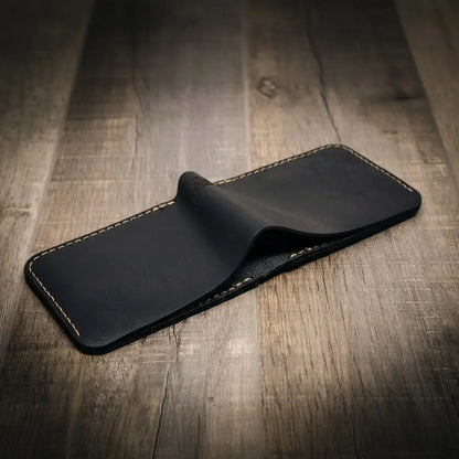 Rio Grande Bifold Wallet in Black by Bull Sheath Leather, view 2