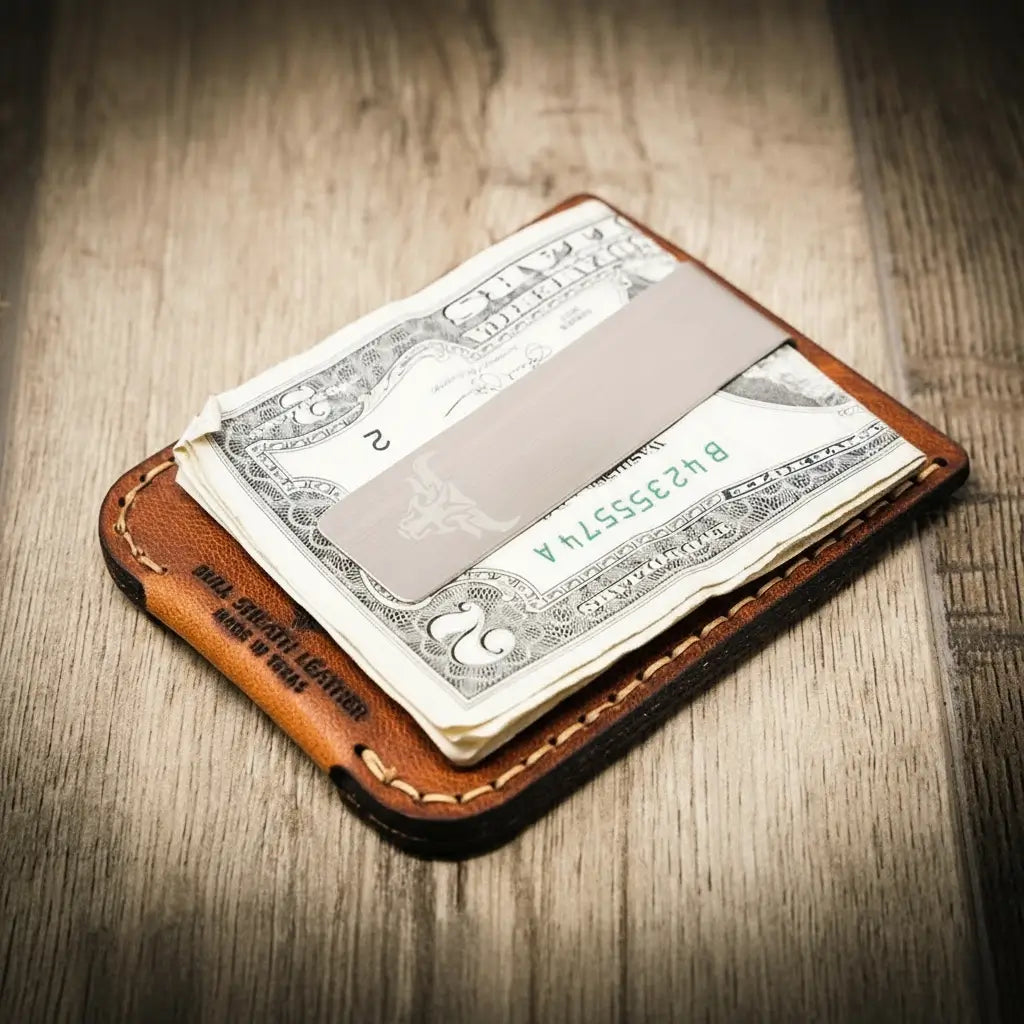 Keller Leather Money Clip by Bull Sheath Leather