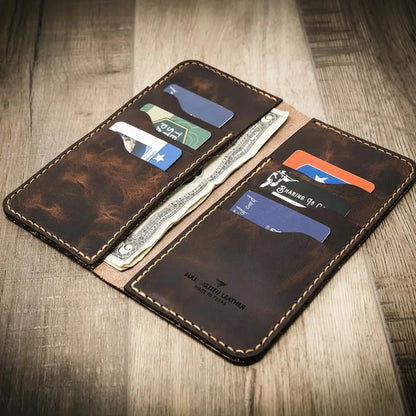 Tooled Western Long Wallet by Bull Sheath Leather