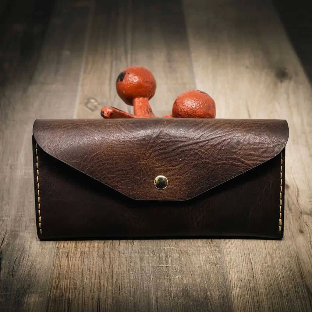 Sugar Land Wrap Clutch Wallet by Bull Sheath Leather