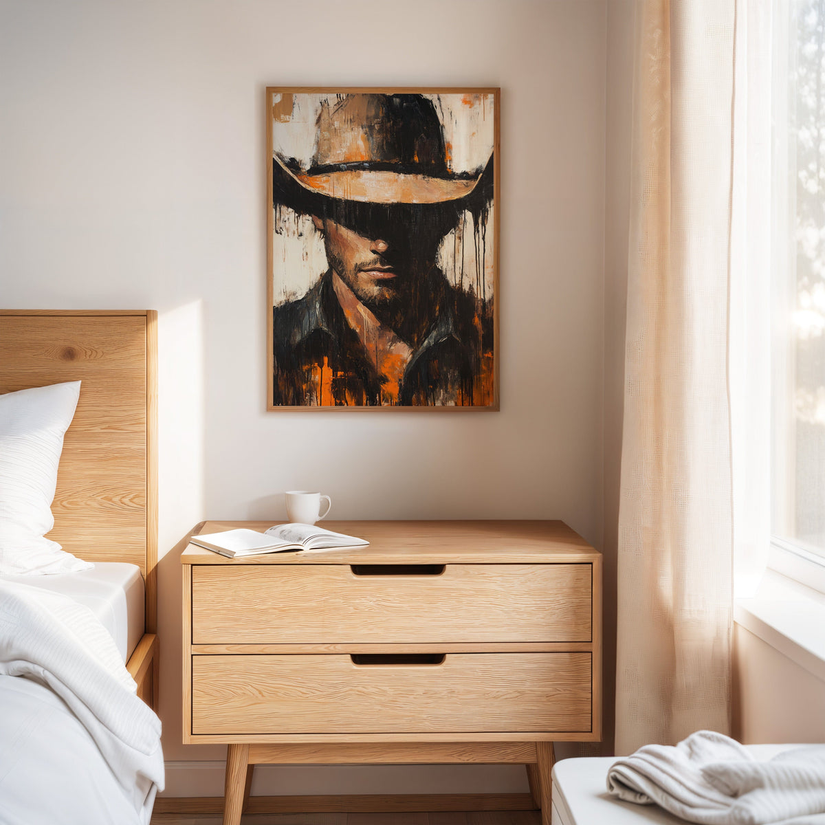 Shadowed Cowboy Western wall art print, view 10