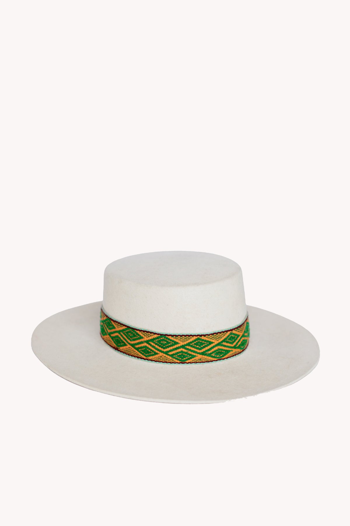 Speckled White Spanish Felt Hat by Andeana Hats, view 4