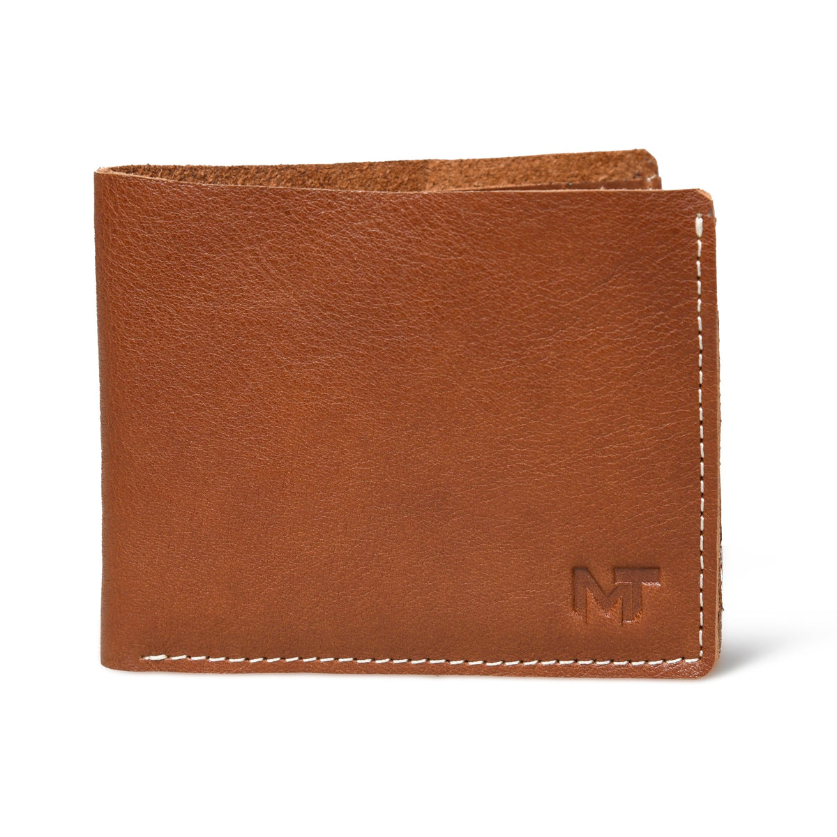 Brown leather bifold wallet