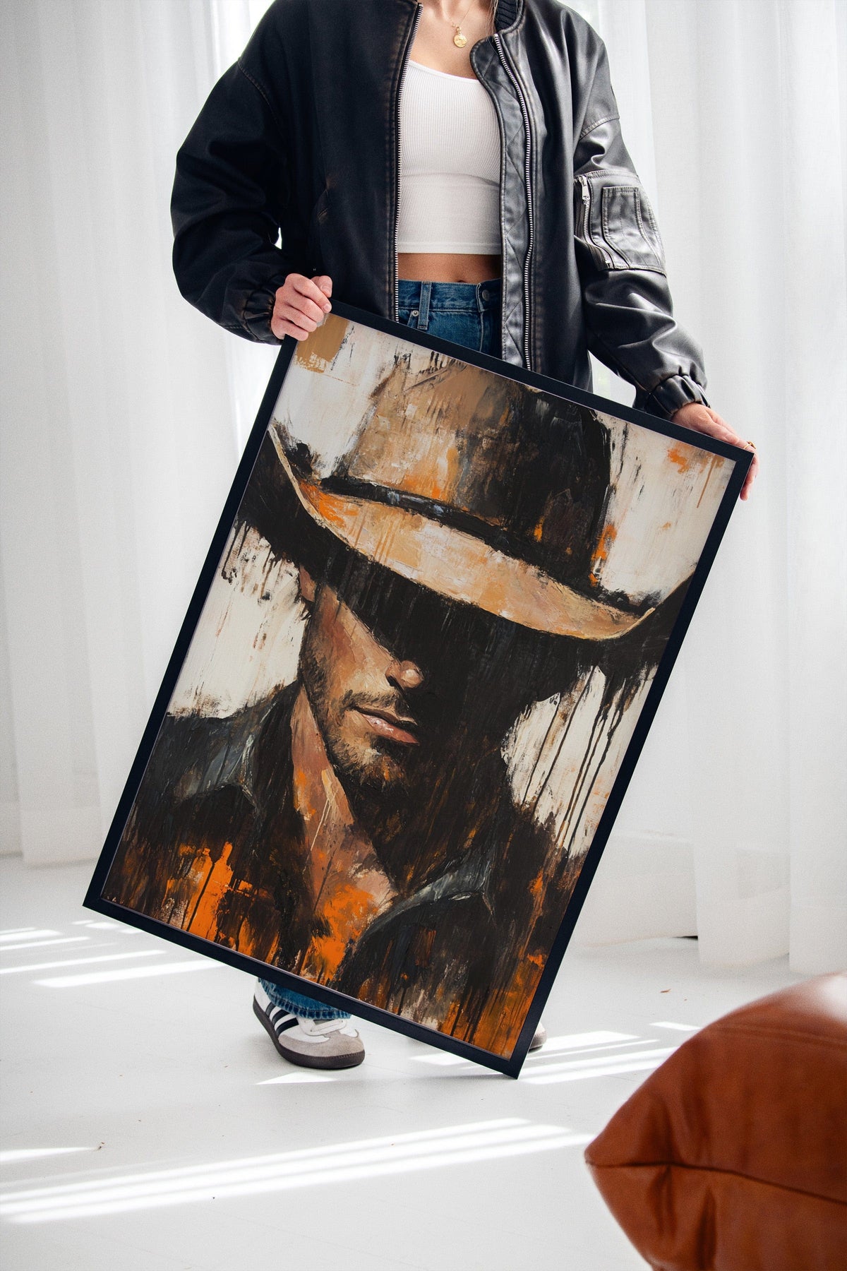 Shadowed Cowboy Western wall art print, view 11