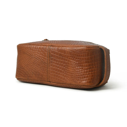Brown Hair-On Toiletry Bag by Classy Leather Bags, view 2