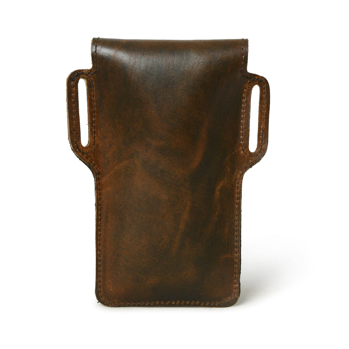Dark Brown Belt Phone Holster by Classy Leather Bags
