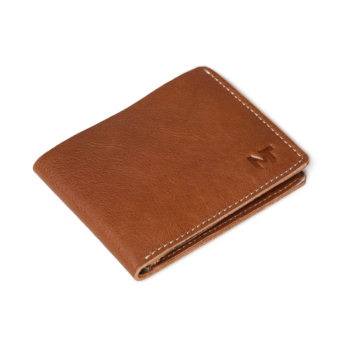 Brown leather bifold wallet, view 3