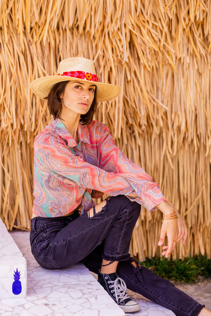 Everyday Palm Straw Western Hat by Andeana Hats, view 2