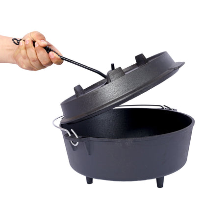 The Camp Dutch Oven with Skillet Lid, 12 Quart | House of Zazla