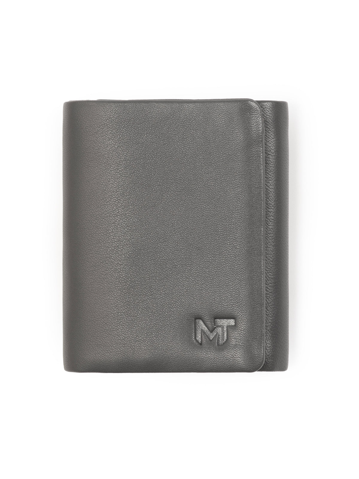 Everyday Trifold Wallet in Gray by Classy Leather Bags
