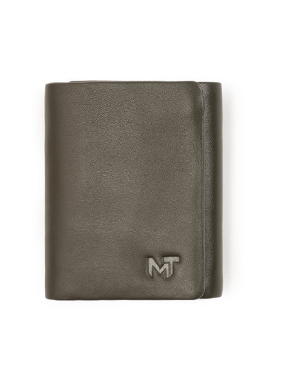 Everyday Trifold Wallet in Olive by Classy Leather Bags