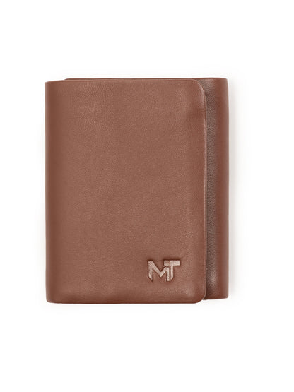 Everyday Trifold Wallet in Tan by Classy Leather Bags