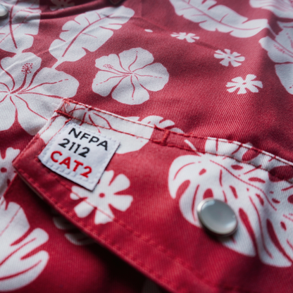 The Hawaiian Print FR Pearl Snap | WoahBros