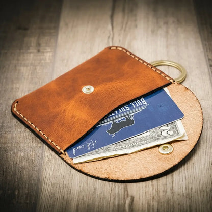 Richmond Keychain Wallet in Chestnut Brown by Bull Sheath Leather