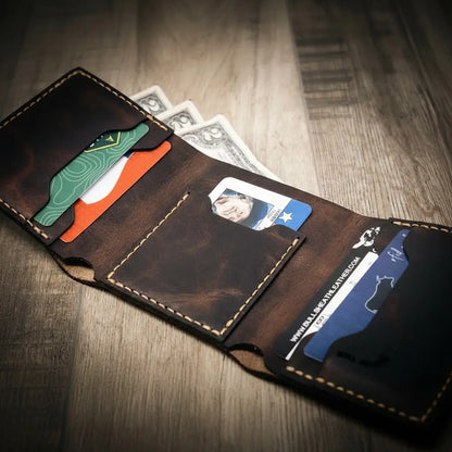Trinity River Trifold Wallet by Bull Sheath Leather, view 5