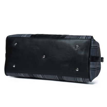 Grey Plaid Canvas Duffle by Classy Leather Bags, view 3
