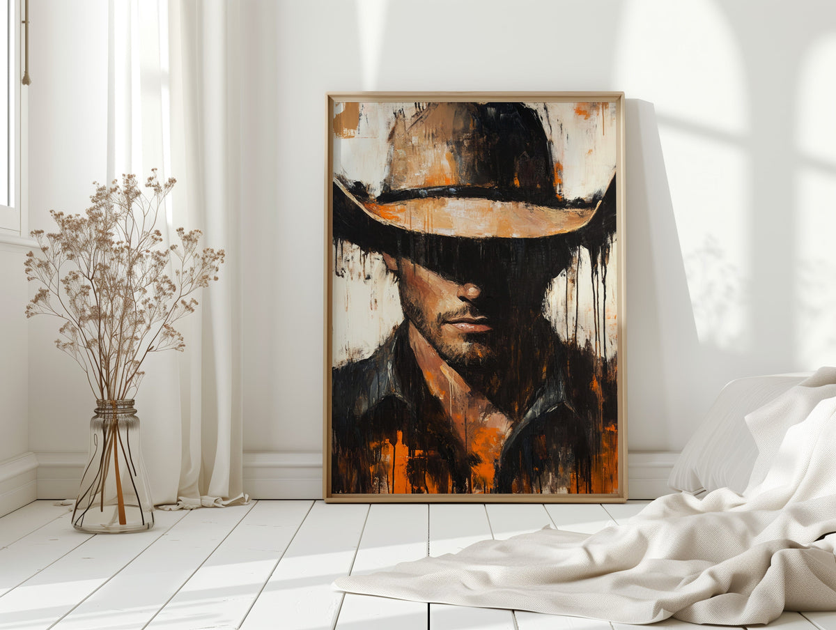 Shadowed Cowboy Western wall art print, view 14
