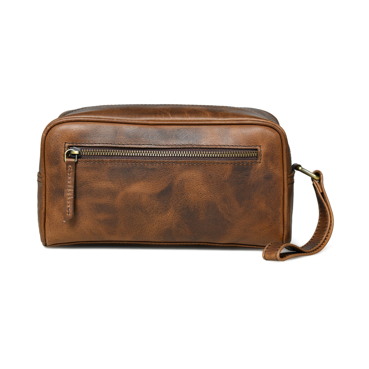The Lumber Leather Toiletry Bag, vintage brown, view 3