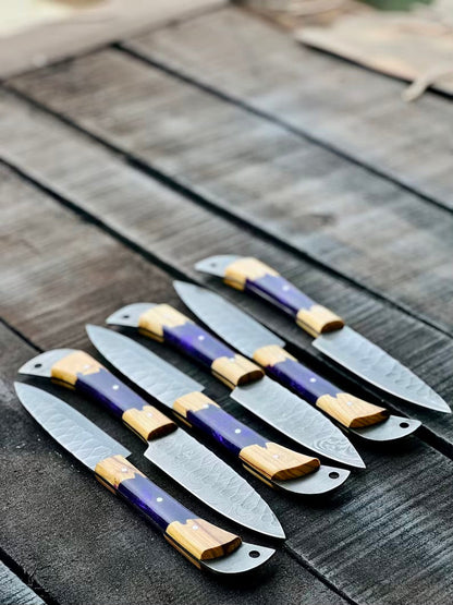 The Olivewood Epoxy Stainless Kitchen Knife | Texan Knives