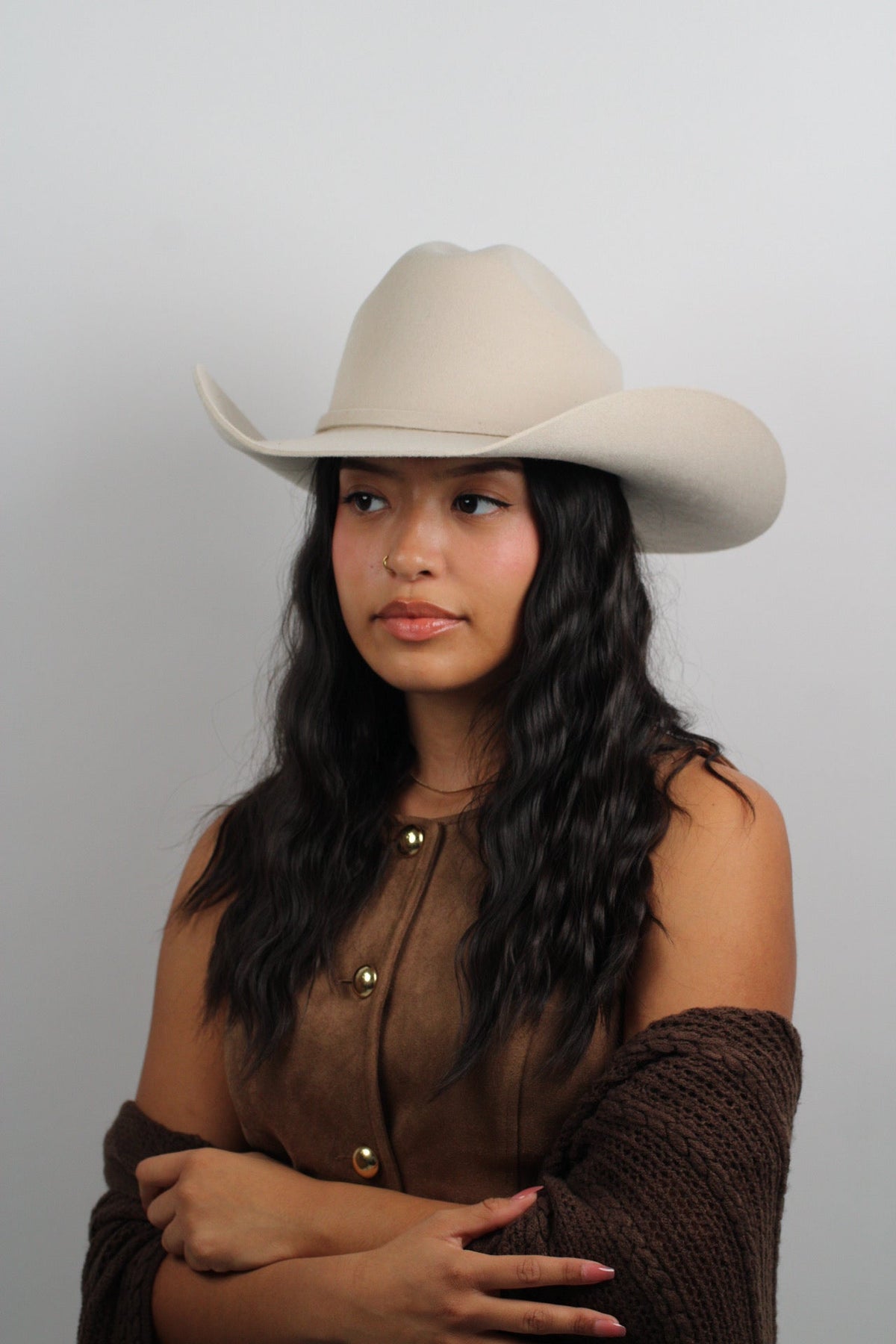 Cream 30X Merino Cattleman Hat by Wilder and Soul