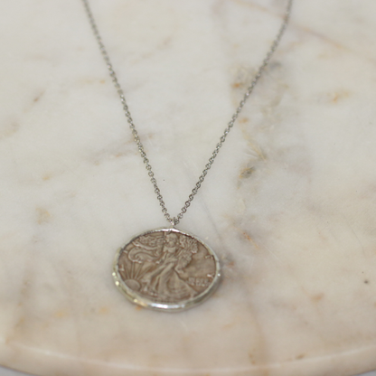 Replica Walking Liberty coin pendant necklace, view 4