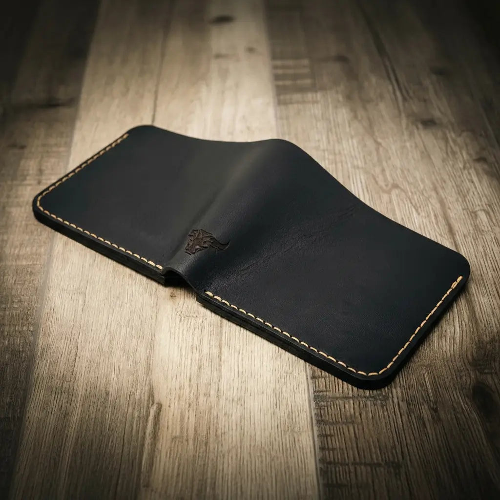 Big Bend Bifold Wallet in Black by Bull Sheath Leather, view 3
