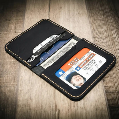 Georgetown Slim Wallet in Black by Bull Sheath Leather