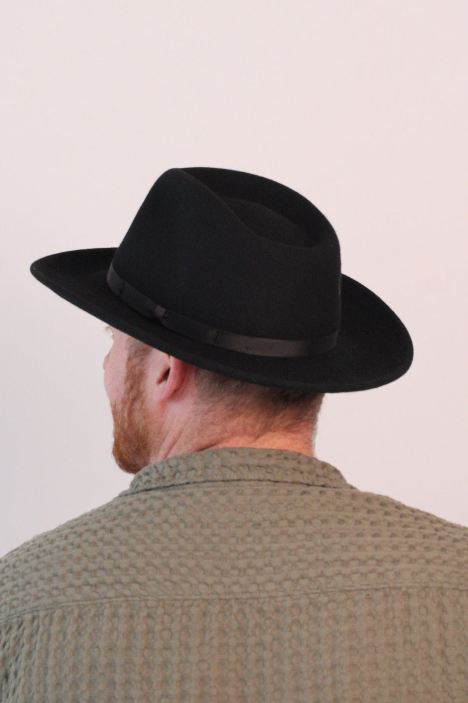 Black Packable Felt Hat by Wilder and Soul, view 2