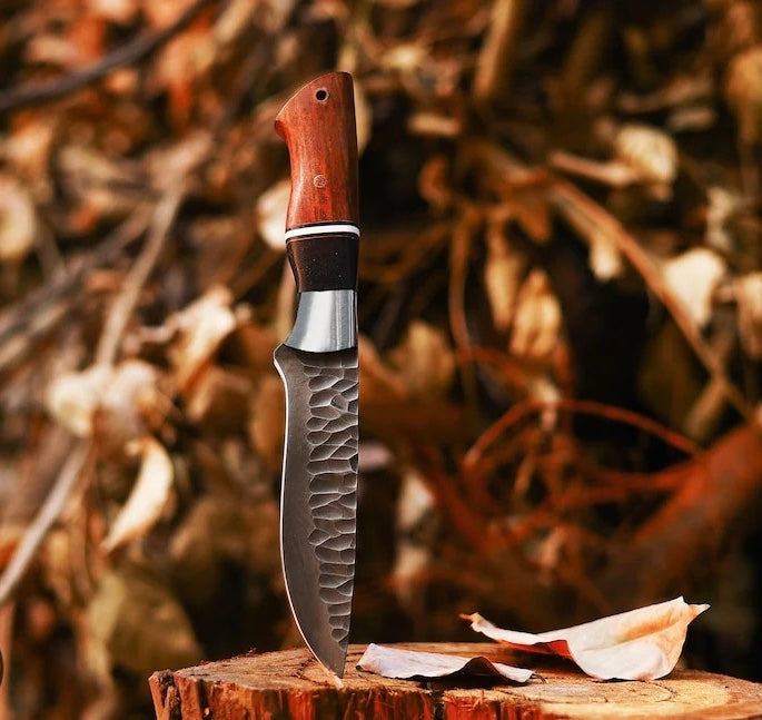The J2 Steel Rosewood Hunting Knife | Texan Knives