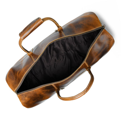 Caramel Buffalo Leather Duffle by Classy Leather Bags