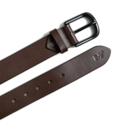 Prestige Dark Brown Belt by Classy Leather Bags, view 2