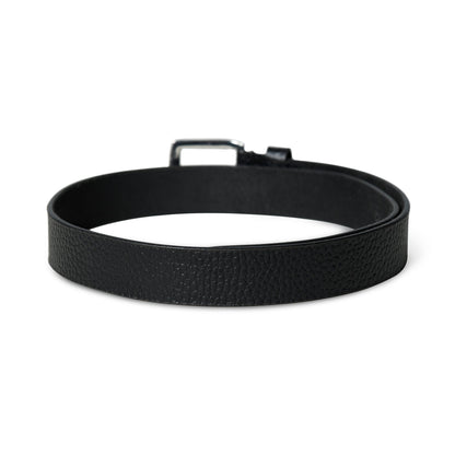 Nexus Textured Black Belt by Classy Leather Bags