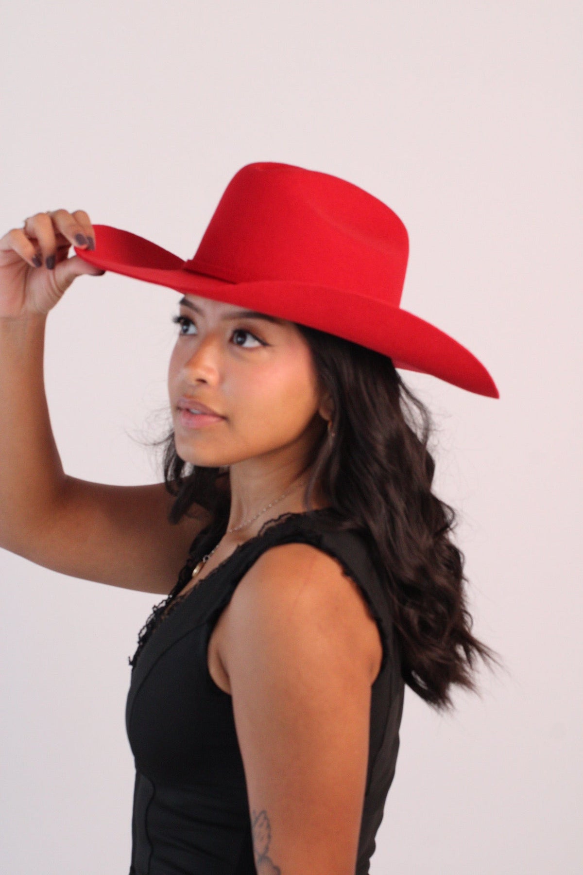 Red 30X Merino Cattleman Hat by Wilder and Soul