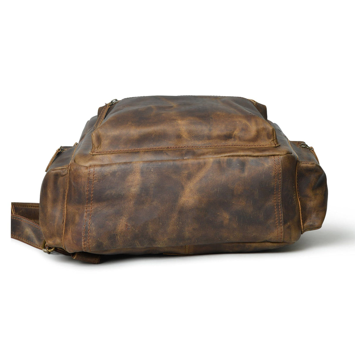 Vintage Brown Buffalo Backpack by Classy Leather Bags, view 2