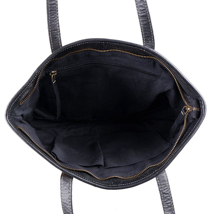 Cowhide Zip Tote by Classy Leather Bags, view 2