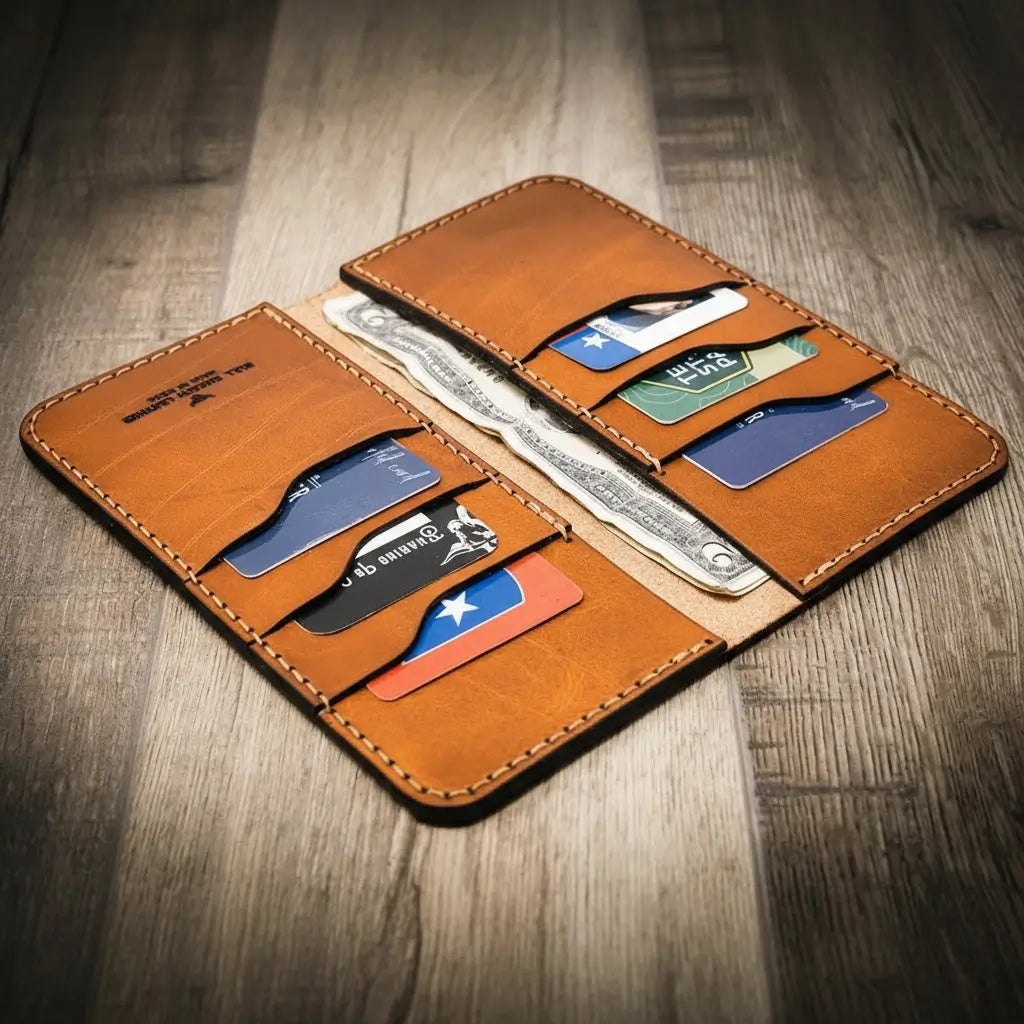 Houstonian Long Wallet by Bull Sheath Leather, view 4