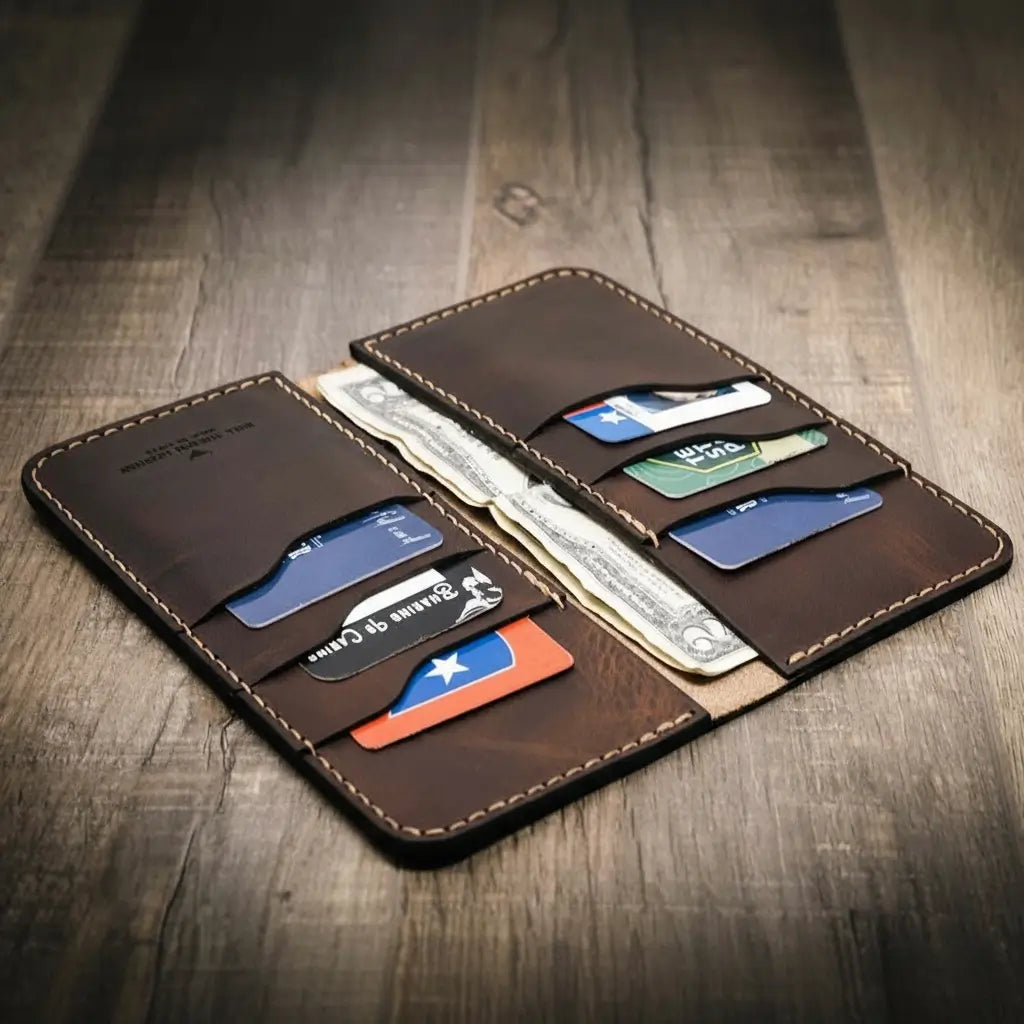 Houstonian Long Wallet by Bull Sheath Leather, view 2