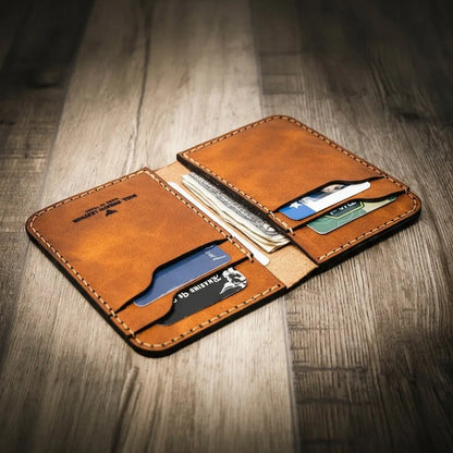 Tooled Western Vertical Wallet by Bull Sheath Leather, view 4