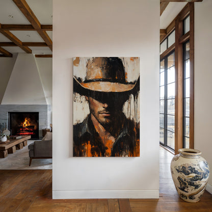 Shadowed Cowboy Western wall art print, view 3