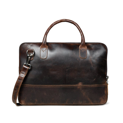 Modernist Dark Brown Laptop Bag by Classy Leather Bags, view 5