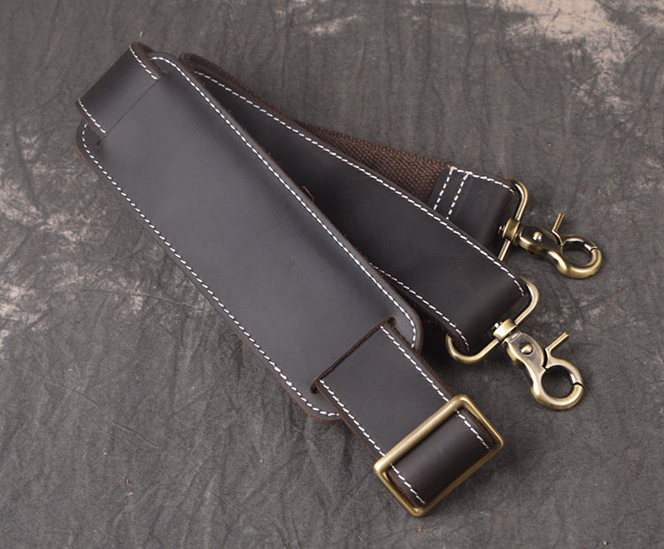 Crazy horse leather weekender bag with shoe compartment by RockCow, view 13