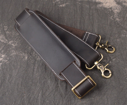 Crazy horse leather weekender bag with shoe compartment by RockCow, view 13