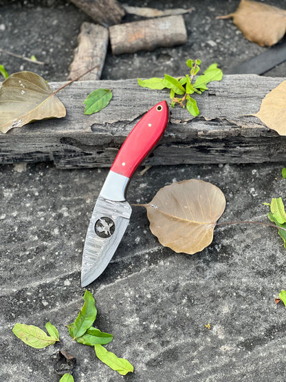 The Wood Handle Damascus Hunting Knife | Texan Knives