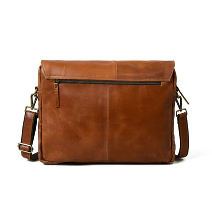 Wilson Tan Crossbody Bag by Classy Leather Bags, view 6