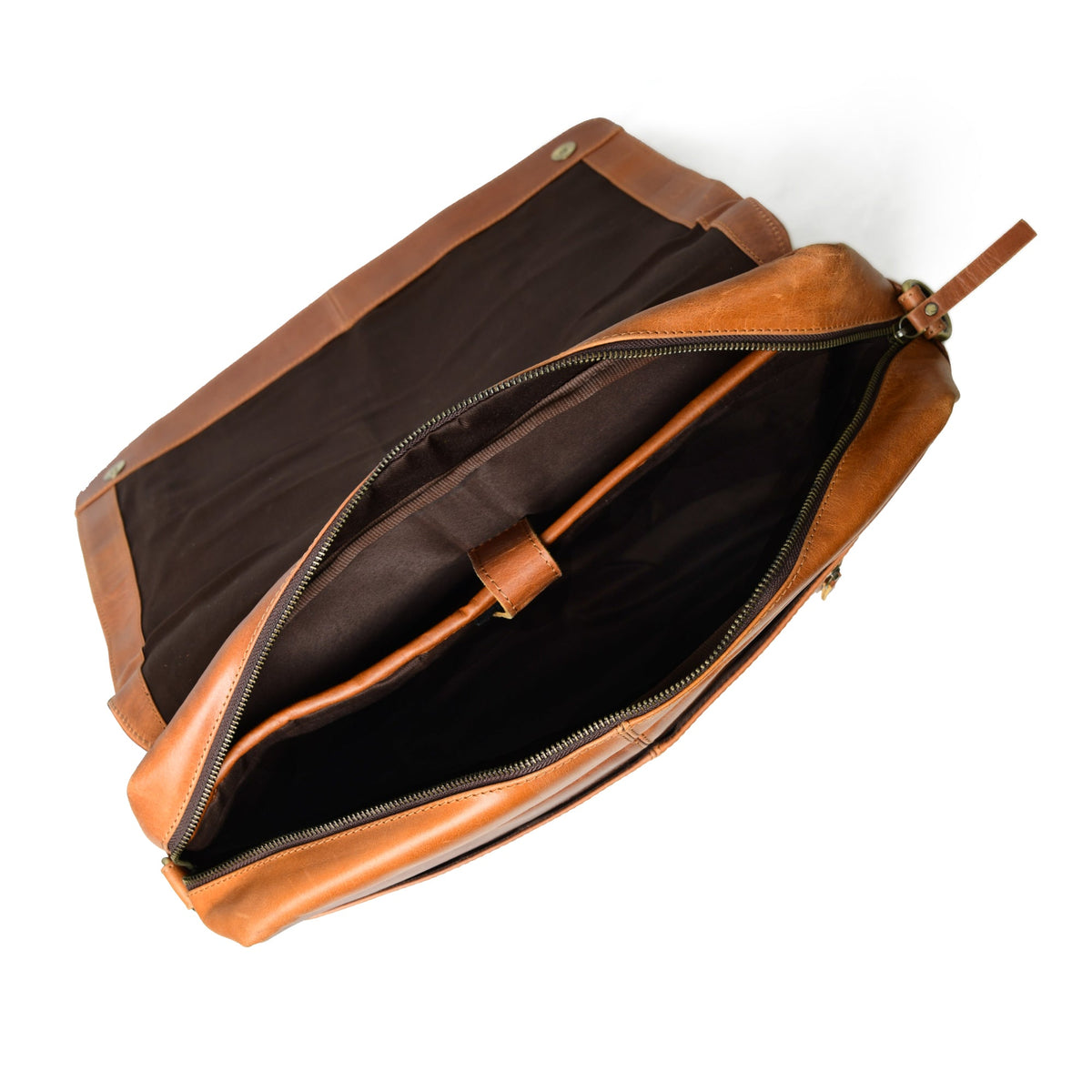 Wilson Tan Crossbody Bag by Classy Leather Bags, view 2