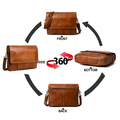 Wilson Tan Crossbody Bag by Classy Leather Bags, view 5