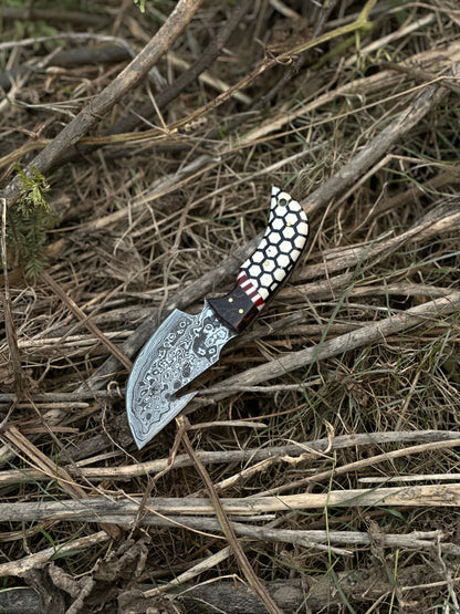 The Rosewood and Resin Guthook Skinner | Texan Knives